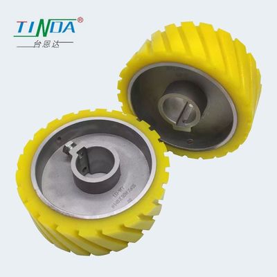 SGS ruota di gomma scanalata per la macchina di avvolgimento automatico di rivestimento di carta in PVC CPL