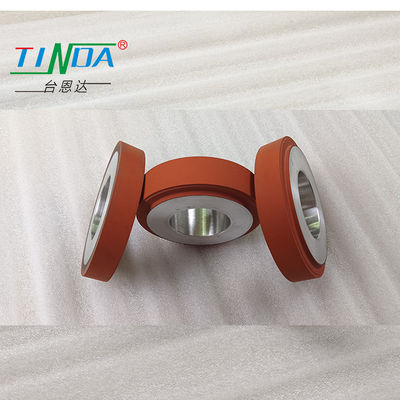 Ruota a rulli in gomma di silicone a base di acciaio inossidabile con superficie liscia
