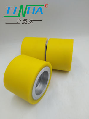 Polyurethane resistente all'usura Ruota di gomma rotabile Superficie liscia per una lunga vita Core in acciaio inossidabile