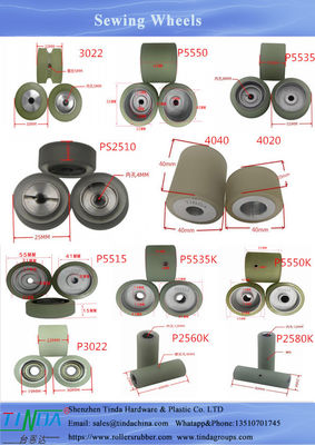 P5550K P2580K resistente all'usura Puller Wheels Industrial Sewing Machine Parts Puller Roller Rubber Delivery Wheel