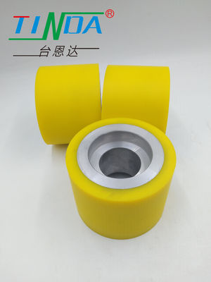 Colore personalizzato Livello di rumore basso Ruota di gomma a rulli resistente all'usura Lunga durata Poliuretano