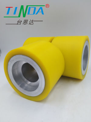 Colore personalizzato Livello di rumore basso Ruota di gomma a rulli resistente all'usura Lunga durata Poliuretano