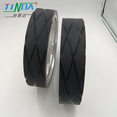 Ruota di gomma personalizzata con resistenza all'usura e diametro personalizzato per attrezzature di automazione di paving